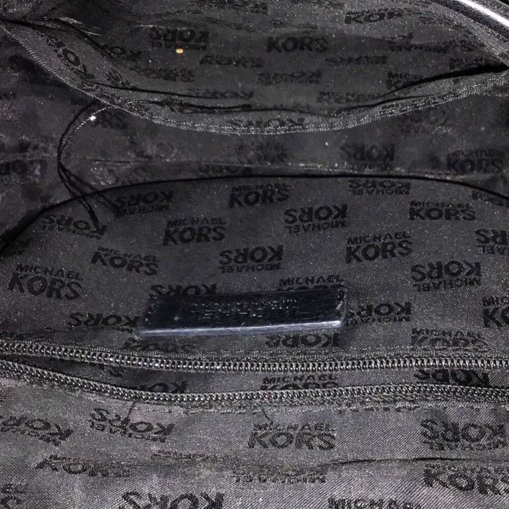 Michael Kors Fulton Black Leather Crossbody Handbag